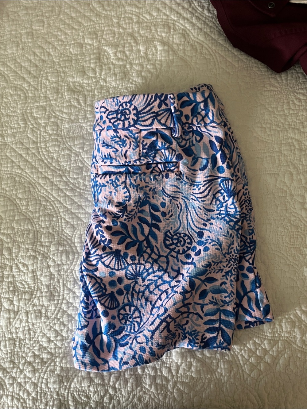 Lilly Pulitzer Pink and Blue Floral Bermuda Shorts - Picture 3 of 3